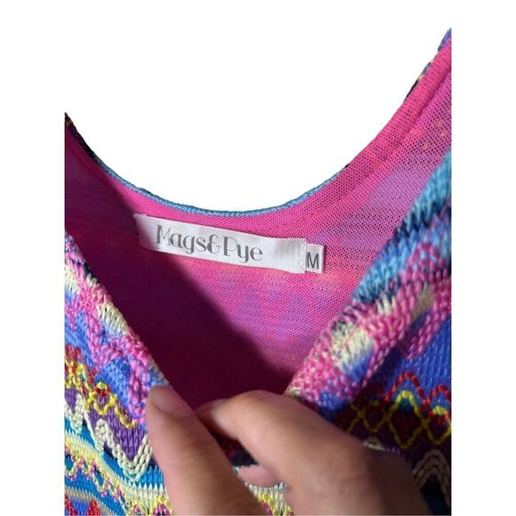 Mags & Pye Embroidered Knit Cut Out Body Con Dress M - Picture 6 of 7